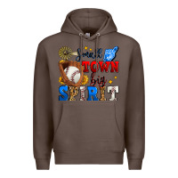 Coffee small town big spirit baseball Premium Hoodie - Zillion Design Studio