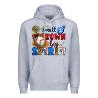 Heather Grey small town big spirit baseball Premium Hoodie - Zillion Design Studio