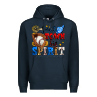 Navy small town big spirit baseball Premium Hoodie - Zillion Design Studio