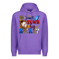 Purple small town big spirit baseball Premium Hoodie - Zillion Design Studio