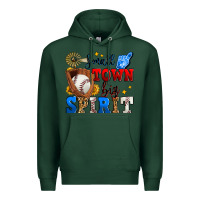 Sports Green small town big spirit baseball Premium Hoodie - Zillion Design Studio