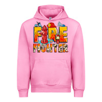 Fuchsia Pink firefighter Urban Hoodie - Zillion Design Studio