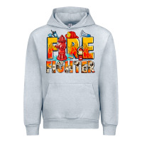 Heather Grey firefighter Urban Hoodie - Zillion Design Studio