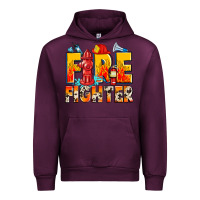 Mauve Wine firefighter Urban Hoodie - Zillion Design Studio
