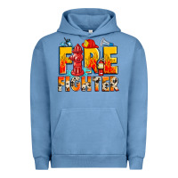 Pigment Pebble Blue firefighter Urban Hoodie - Zillion Design Studio