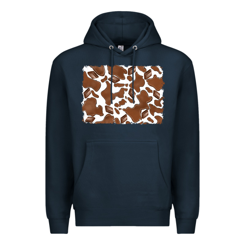 Distressed Chocolate Milkshake Cowhide Premium Hoodie by RanaPortraitStore | Teevron