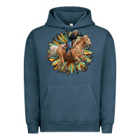 Pigment Midnight Navy sunflower rodeo Urban Hoodie - RanaPortraitStore