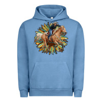 Pigment Pebble Blue sunflower rodeo Urban Hoodie - RanaPortraitStore