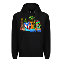 Black love puerto rico Premium Hoodie - AdoDesignShop
