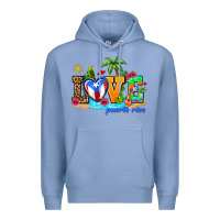 Colony Blue love puerto rico Premium Hoodie - AdoDesignShop