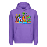 Purple love puerto rico Premium Hoodie - AdoDesignShop