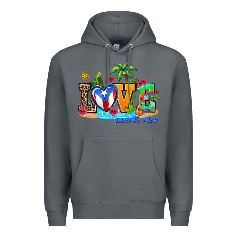 Love Puerto Rico Premium Hoodie by AdoDesignShop | Teevron