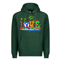 Sports Green love puerto rico Premium Hoodie - AdoDesignShop