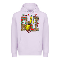 Lilac play ball softball Premium Hoodie - Zillion Design Studio