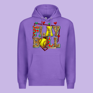 Play Ball Softball Premium Hoodie Designed By Zillion Design Studio