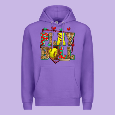 Play Ball Softball Premium Hoodie Designed By Zillion Design Studio