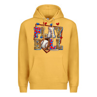 Mustard play ball baseball Premium Hoodie - Zillion Design Studio