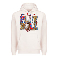 Pale Pink play ball baseball Premium Hoodie - Zillion Design Studio