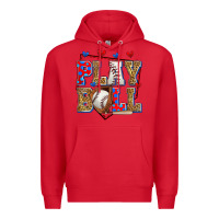Red play ball baseball Premium Hoodie - Zillion Design Studio