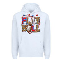 White play ball baseball Premium Hoodie - Zillion Design Studio