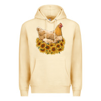 Pina Colada chicken with sunflowers Premium Hoodie - RanaPortraitStore