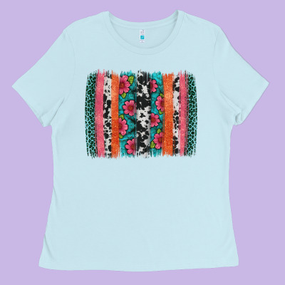 Easter Spring Floral Brushstroke Ladies Tee Designed By Artiststas