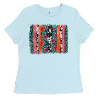 Baby Blue easter spring floral brushstroke Ladies Tee - Artiststas