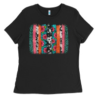 Black easter spring floral brushstroke Ladies Tee - Artiststas