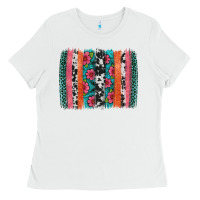 White easter spring floral brushstroke Ladies Tee - Artiststas