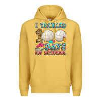 Antique Gold i tackled 100 days of school volleyball Premium Hoodie - Zillion Design Studio
