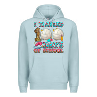 Blue Mist i tackled 100 days of school volleyball Premium Hoodie - Zillion Design Studio
