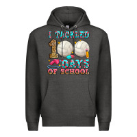 Charcoal Heather i tackled 100 days of school volleyball Premium Hoodie - Zillion Design Studio
