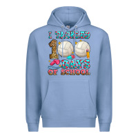 Colony Blue i tackled 100 days of school volleyball Premium Hoodie - Zillion Design Studio