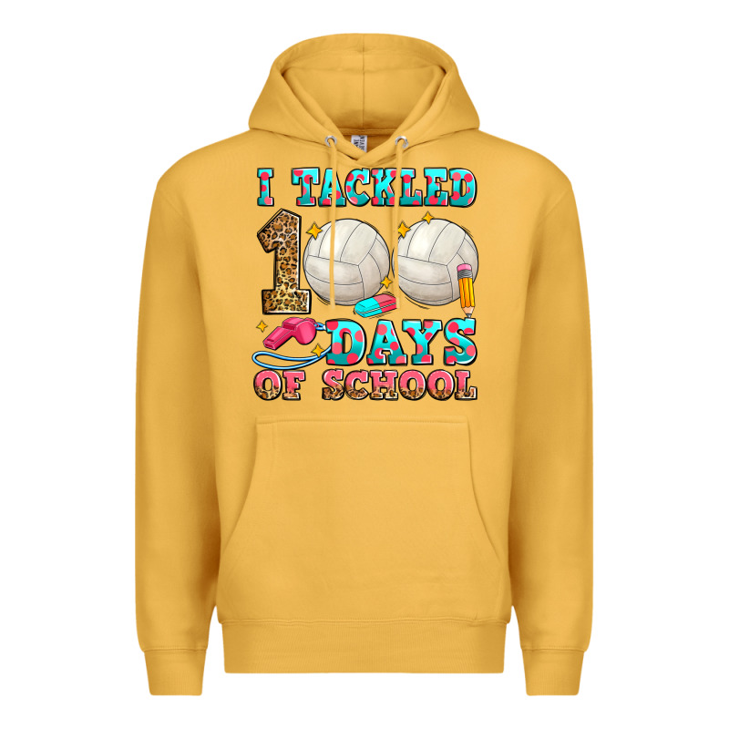 I Tackled 100 Days Of School Volleyball Premium Hoodie by Zillion Design Studio | Teevron