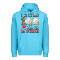 Ocean Blue i tackled 100 days of school volleyball Premium Hoodie - Zillion Design Studio
