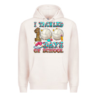 Pale Pink i tackled 100 days of school volleyball Premium Hoodie - Zillion Design Studio