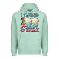 Seafoam i tackled 100 days of school volleyball Premium Hoodie - Zillion Design Studio