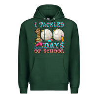 Sports Green i tackled 100 days of school volleyball Premium Hoodie - Zillion Design Studio