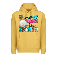 Antique Gold small town big spirit volleyball Premium Hoodie - Zillion Design Studio