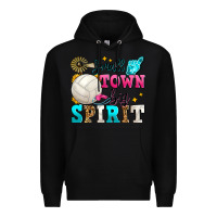 Black small town big spirit volleyball Premium Hoodie - Zillion Design Studio