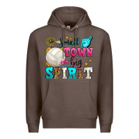 Coffee small town big spirit volleyball Premium Hoodie - Zillion Design Studio