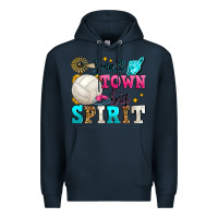Navy small town big spirit volleyball Premium Hoodie - Zillion Design Studio