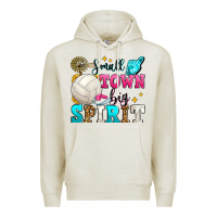 Oatmeal Heather small town big spirit volleyball Premium Hoodie - Zillion Design Studio
