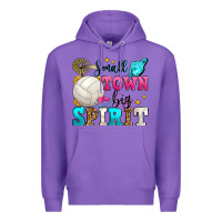 Purple small town big spirit volleyball Premium Hoodie - Zillion Design Studio