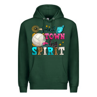 Sports Green small town big spirit volleyball Premium Hoodie - Zillion Design Studio
