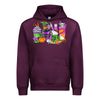 Mauve Wine Halloween Nurse Coffee Cups Urban Hoodie - texasbilliewilder