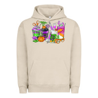 Pigment French Oak Halloween Nurse Coffee Cups Urban Hoodie - texasbilliewilder