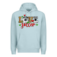 Blue Mist love soccer Premium Hoodie - Zillion Design Studio