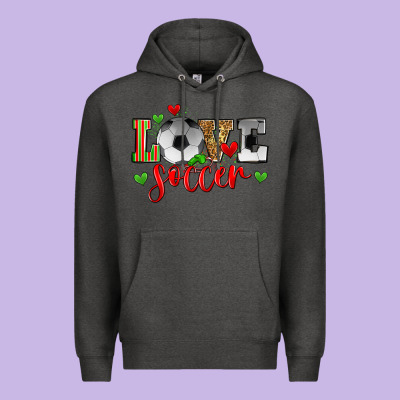 Love Soccer Premium Hoodie Designed By Zillion Design Studio