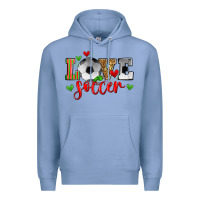 Colony Blue love soccer Premium Hoodie - Zillion Design Studio